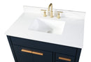 36" Tennant Brand Beatrice Navy Blue Modern Bathroom Sink Vanity TB-9888NB-V36 - Chans Furniture