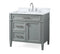 36" Tennant Brand Durand Modern Gray Bathroom Sink Vanity - QT-1808-V36CK - Chans Furniture