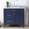 36" Tennant Brand Durand Modern Navy Blue Bathroom Sink Vanity QT-1808-V36NB - Chans Furniture