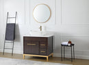 36" Tennant Brand Modern Style Beatrice Vessel Sink Bathroom Vanity - TB-9936DK-36QT - Chans Furniture
