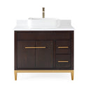 36" Tennant Brand Modern Style Beatrice Vessel Sink Bathroom Vanity - TB-9936DK-36QT - Chans Furniture