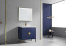 36" Tennant Brand Modern Style Navy Blue Eileen Bathroom Sink Vanity - AC-66NB36 - Chans Furniture