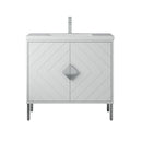 36" Tennant Brand Modern Style White Eileen Bathroom Sink Vanity - AC-66WT36 - Chans Furniture