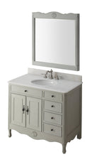 38" Benton Collection Distressed Gray Cottage Style Daleville Bathroom Sink Vanity HF-837AW - Chans Furniture
