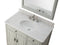 38" Benton Collection Distressed Gray Cottage Style Daleville Bathroom Sink Vanity HF-837AW - Chans Furniture