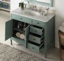 38" Benton Collection Vintage Blue Cottage Style Daleville Bathroom Sink Vanity HF-837Y - Chans Furniture