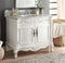 39" Bathroom Vanity with Italian Carrara Marble Counter-top Benton Collection Carbone # ZK-1092RA - Chans Furniture