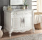 39" Bathroom Vanity with Italian Carrara Marble Counter-top Benton Collection Carbone