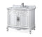 39" Bathroom Vanity with Italian Carrara Marble Counter-top Benton Collection Carbone