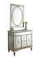 40" Benton Collection Mirrored Style Adelia Single Sink Bathroom Vanity with Carrara Top DH-13Q332 - Chans Furniture