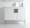 40" Tennant Brand Kuro Minimalistic White Bathroom Vanity - CL-101WH-40ZI - Chans Furniture