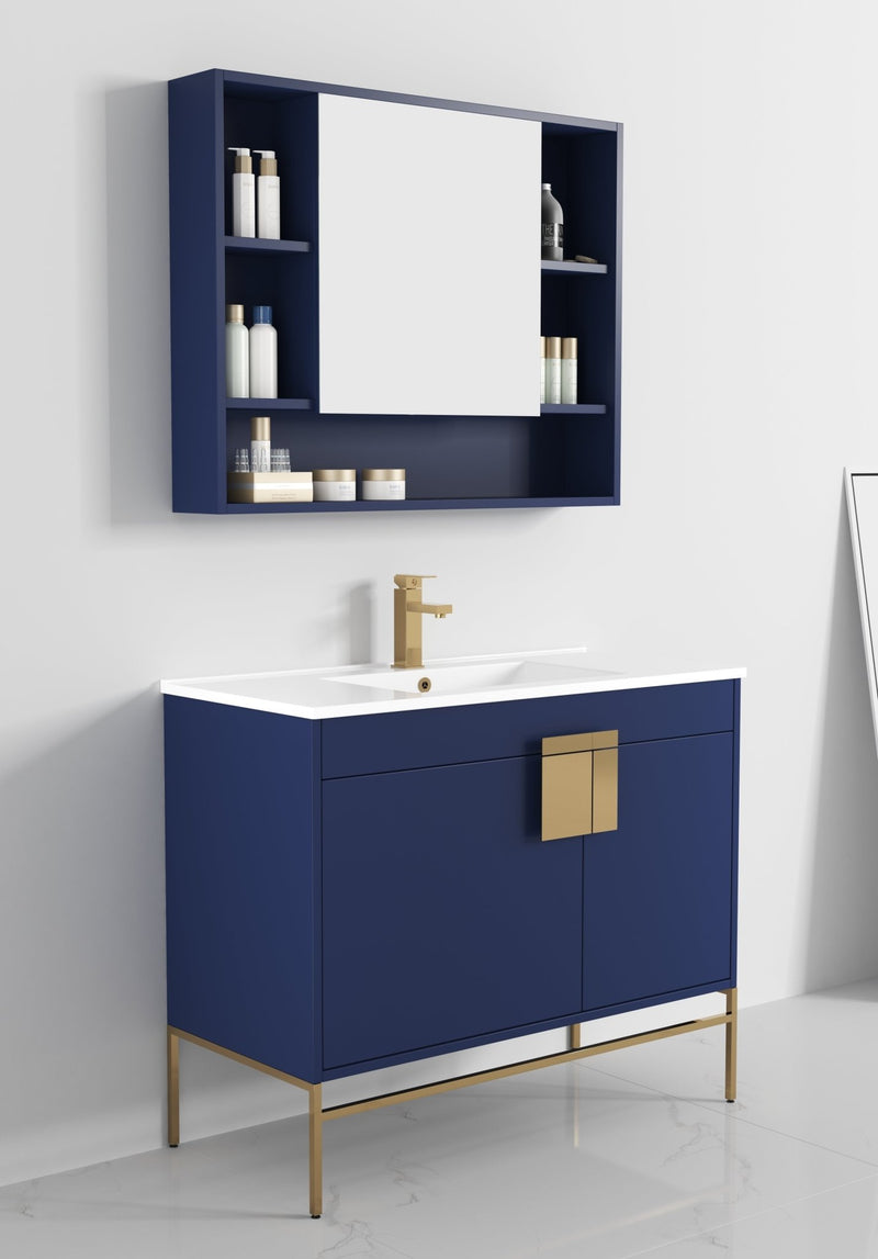 40" Tennant Brand Kuro Minimalistic White Bathroom Vanity - CL-108NB -40ZI - Chans Furniture