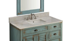 42" Abbeville Distressed Blue Bathroom Sink Vanity CF-78888BU - Chans Furniture