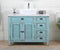 42" Abbeville Vessel Sink Vanity, Distressed Blue - Benton Collection Model CF-78881BU - Chans Furniture