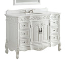 42" Antique White Traditional Style Single Sink Beckham Bathroom Vanity - SW-3882W-AW-42 - Chans Furniture