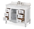 42" Antique White Traditional Style Single Sink Beckham Bathroom Vanity - SW-3882W-AW-42 - Chans Furniture