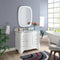 42" Benton Collection Carrara Marble Top Sesto White Bathroom Vanity Q1044W - Chans Furniture