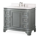 42" Benton Collection Modern Style Sesto Grey Bathroom Vanity - 1044CK-QT - Chans Furniture