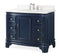 42" Benton Collection Sesto Navy Blue Bathroom Vanity - 1044NB-QT - Chans Furniture