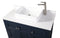 42" Navy Blue Thomasville Cottage-Style Vessel Sink Bathroom Vanity With White Granite Top ZK-77333NB - Chans Furniture