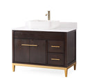 42" Tennant Brand Modern Style Beatrice Vessel Sink Bathroom Vanity - TB-9942DK-42QT - Chans Furniture