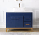 42" Tennant Brand Modern Style Blue Beatrice Vessel Sink Bathroom Vanity - TB-9942VB-42QT - Chans Furniture