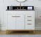 42" Tennant Brand Modern Style White Beatrice Single Sink Bathroom Vanity - TB-9777-WT42BK - Chans Furniture