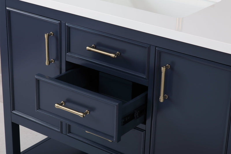42" Tennant Brand Navy Blue Single Sink Bathroom Vanity - Felton SKU
