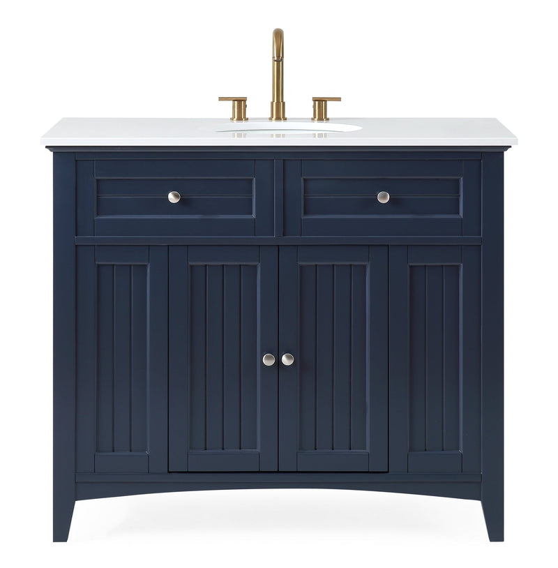 42" Thomasville Cottage Style Navy Blue Bathroom Sink Vanity - GD-47535NB - Chans Furniture
