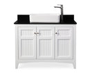 42" White Thomasville Cottage-Style Vessel Sink Bathroom Vanity With Black Granite Top ZK-77888GT - Chans Furniture