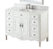 46.5" Benton Collection Antiqued White Cottage Style Fayetteville Bathroom Sink Vanity HF-8535AW - Chans Furniture