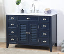 46.5" Benton Collection Navy Blue Zapate Bathroom Sink Vanity NB-4485 - Chans Furniture