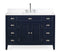 46.5" Benton Collection Navy Blue Zapate Bathroom Sink Vanity NB-4485 - Chans Furniture
