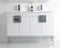47" Tennant Brand Kuro Minimalistic White Double Bathroom Vanity - CL-101WH-47QD - Chans Furniture