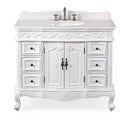 48" Antique White Traditional Style Single Sink Beckham Bathroom Vanity - SW-3882W-AW-48 - Chans Furniture
