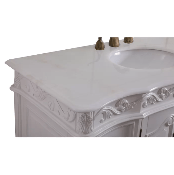48" Beckham Bathroom Sink Vanity with Mirror - Benton Collection SW - 3882W - AW - 48 - MIR - 3882