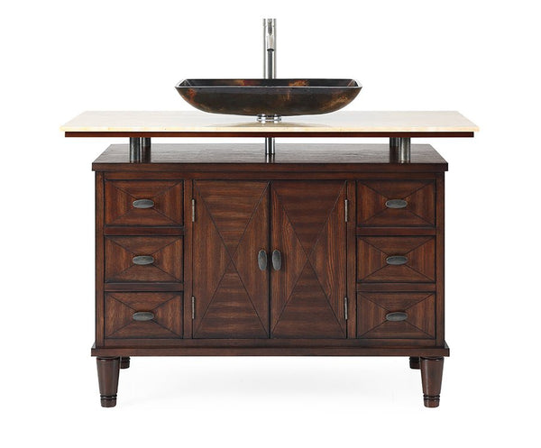 48" Benton Collection Verdana Vessel Sink Bathroom Vanity Model # Q0136-8XA - Chans Furniture