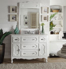 48” Benton Collection White Knoxville Victorian Style Bathroom Sink Vanity GD-1522W-48 - Chans Furniture