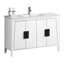 48" Larvotto White Color Modern Bathroom Sink Vanity CL-22WHT47-ZI - Chans Furniture