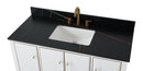 48" Tennant Brand Bertone White Modern Bathroom Sink Vanity Q164WT-48GT - Chans Furniture