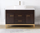 48" Tennant Brand Modern Style Beatrice Vessel Sink Bathroom Vanity - TB-9948DK-48QT - Chans Furniture
