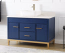 48" Tennant Brand Modern Style Beatrice Vessel Sink Bathroom Vanity - TB-9948VB-48QT-LP - Chans Furniture