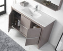 48" Tennant Brand VIARA Modern Style Vanity - Bathroom Sink Vanity in Gray Oak Finish - CL10-GO48-ZI - Chans Furniture