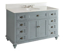 49" Benton collection Vintage Blue Cottage Glennville Bathroom Sink Vanity - GD-28328BU - Chans Furniture