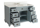 49" Benton collection Vintage Blue Cottage Glennville Bathroom Sink Vanity - GD-28328BU - Chans Furniture