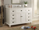 49" Cottage Style White Glennville Bathroom Sink Vanity - GD-28327W - Chans Furniture