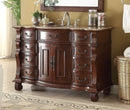 50" Cherry Wood Hopkinton Bathroom Sink Vanity Baltic Brown Stone Top GD-4437SB-50 - Chans Furniture