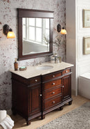 50" Dillinger Single Sink Vanity - Fully Assembled - Cream Marble Top