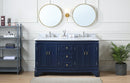 60" Benton Collection Sesto Navy Blue Bathroom Vanity