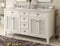 60" Kalani Double Sink Vanity with Italian Carrara Marble Countertop - Benton Collection Model YR-3028Q60D - Chans Furniture